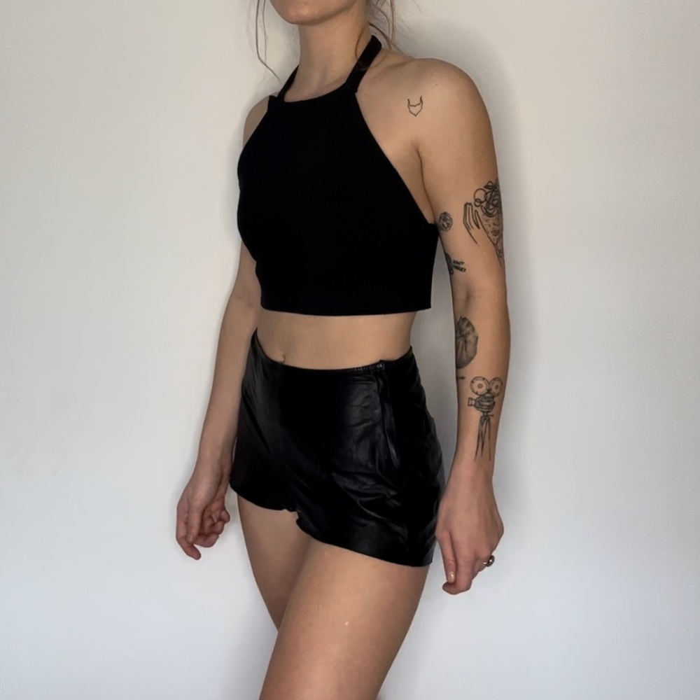 SCANLAN THEODORE | BLACK POLYESTER TOP